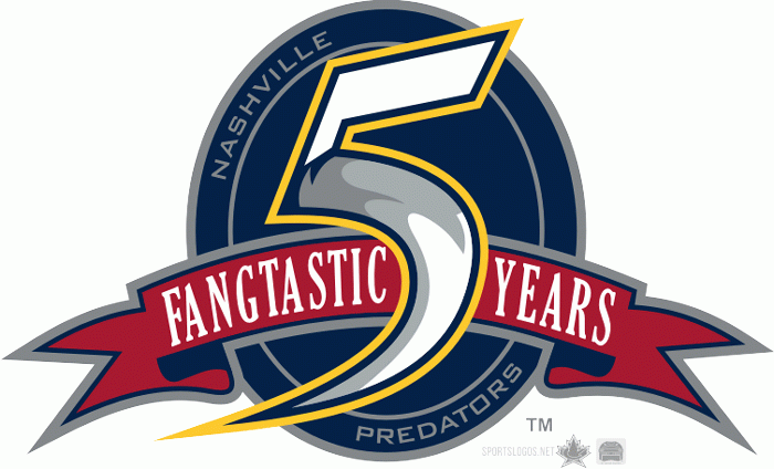 Nashville Predators 2003 Anniversary Logo DIY iron on transfer (heat transfer)
